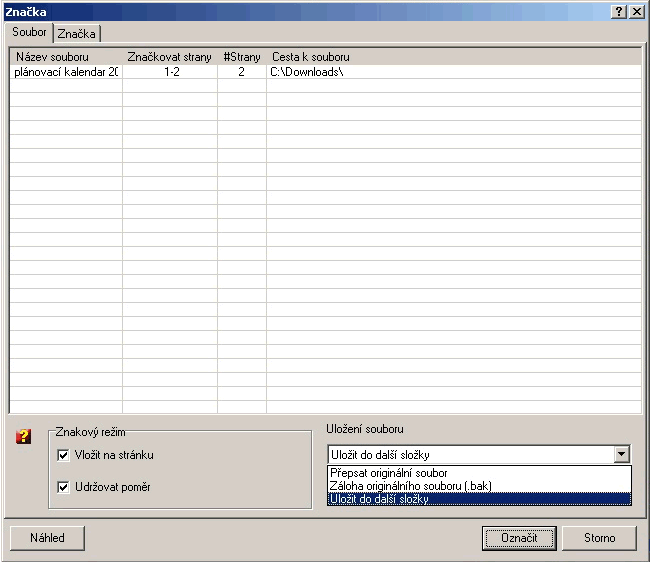 Stamp/Watermark stamp rules dialog screenshot