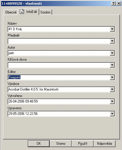 InfoEdit screenshot