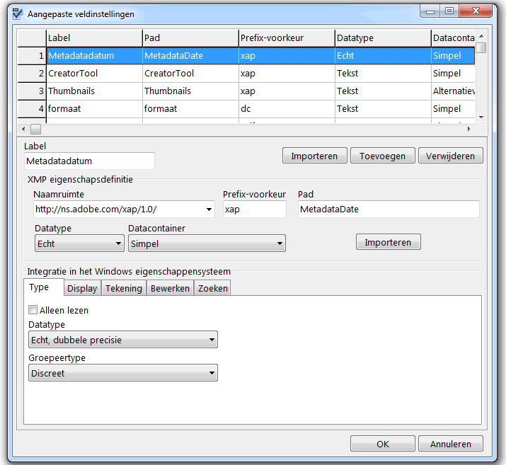 Advanced custom fields settings editor