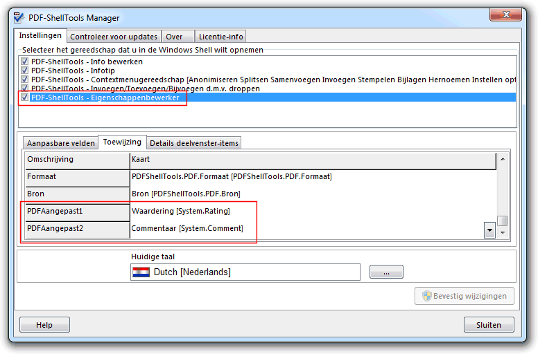 Custom properties mapping