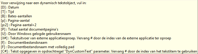 Dynamic text use hint