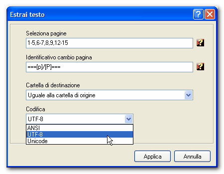 Split pages tool screenshot