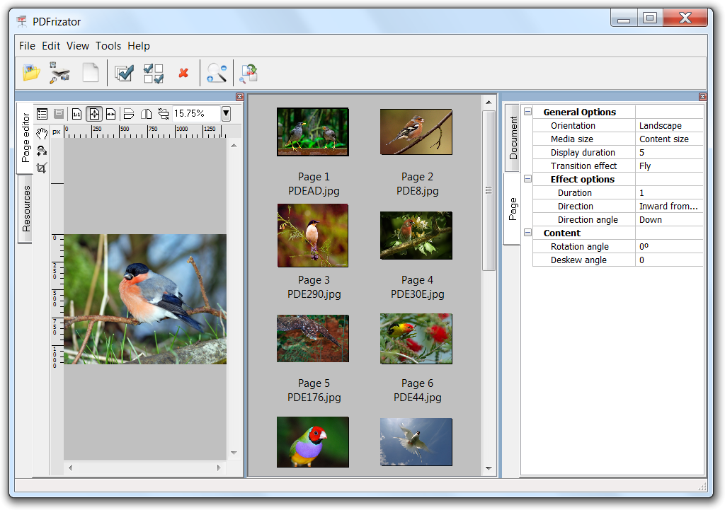 Click to view PDFrizator 0.6.0.25 screenshot