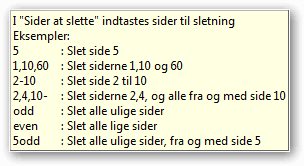 Slet sider-regler