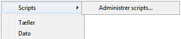 Administrer menu