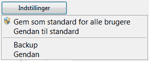Indstillingsknap