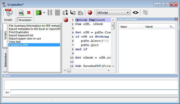 Scripteditor