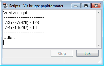 Scripts output